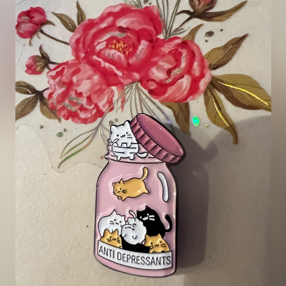 Cat lovers pin